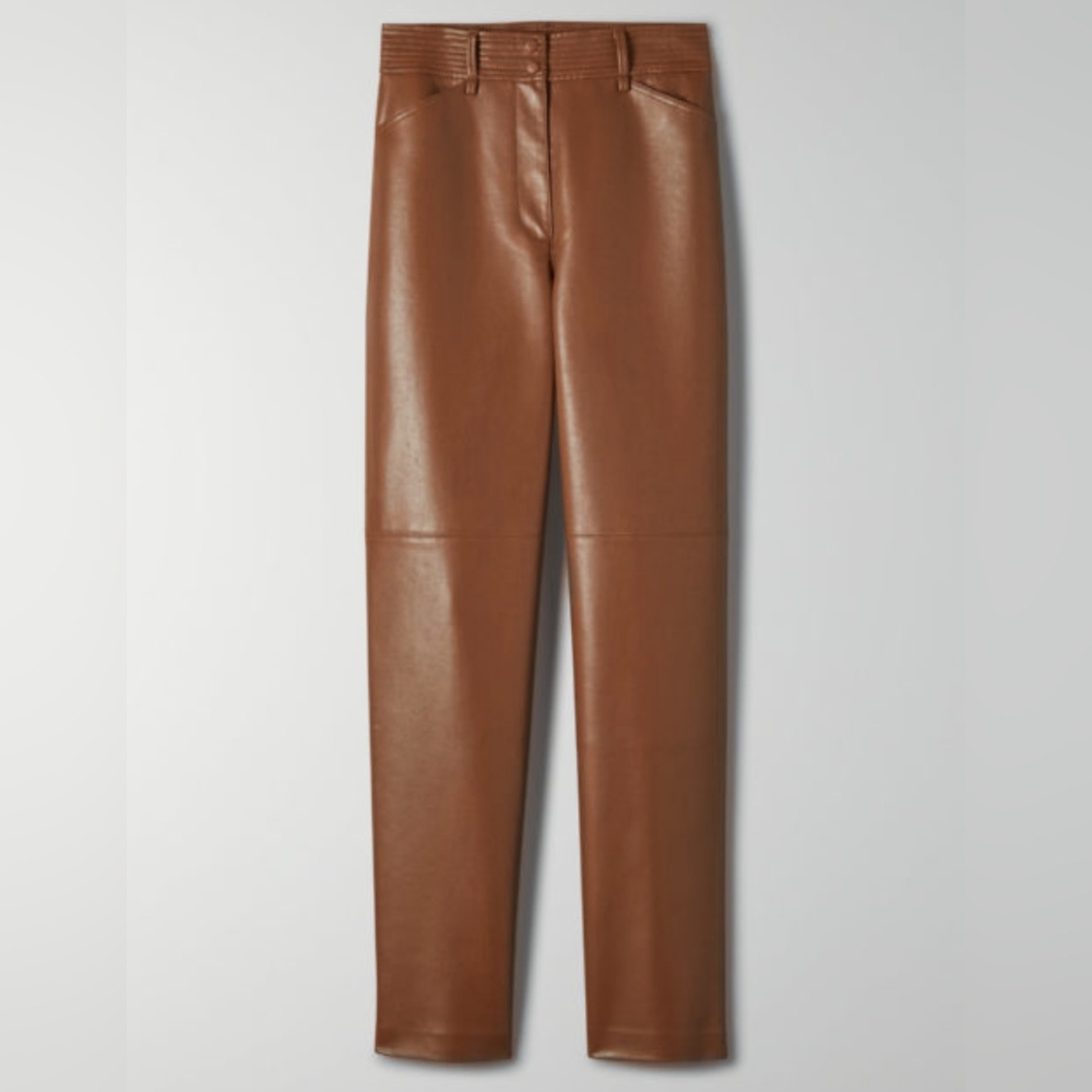 Wilfred Cognac Funk Vegan Leather Pant